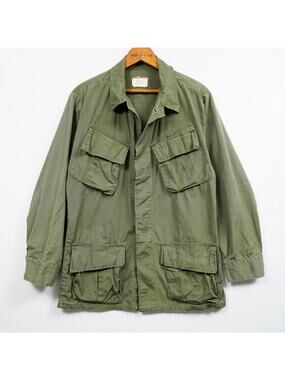 Vintage Vietnam Era Jungle Fatigue Jacket Small Regular Ripstop OG-107 Military